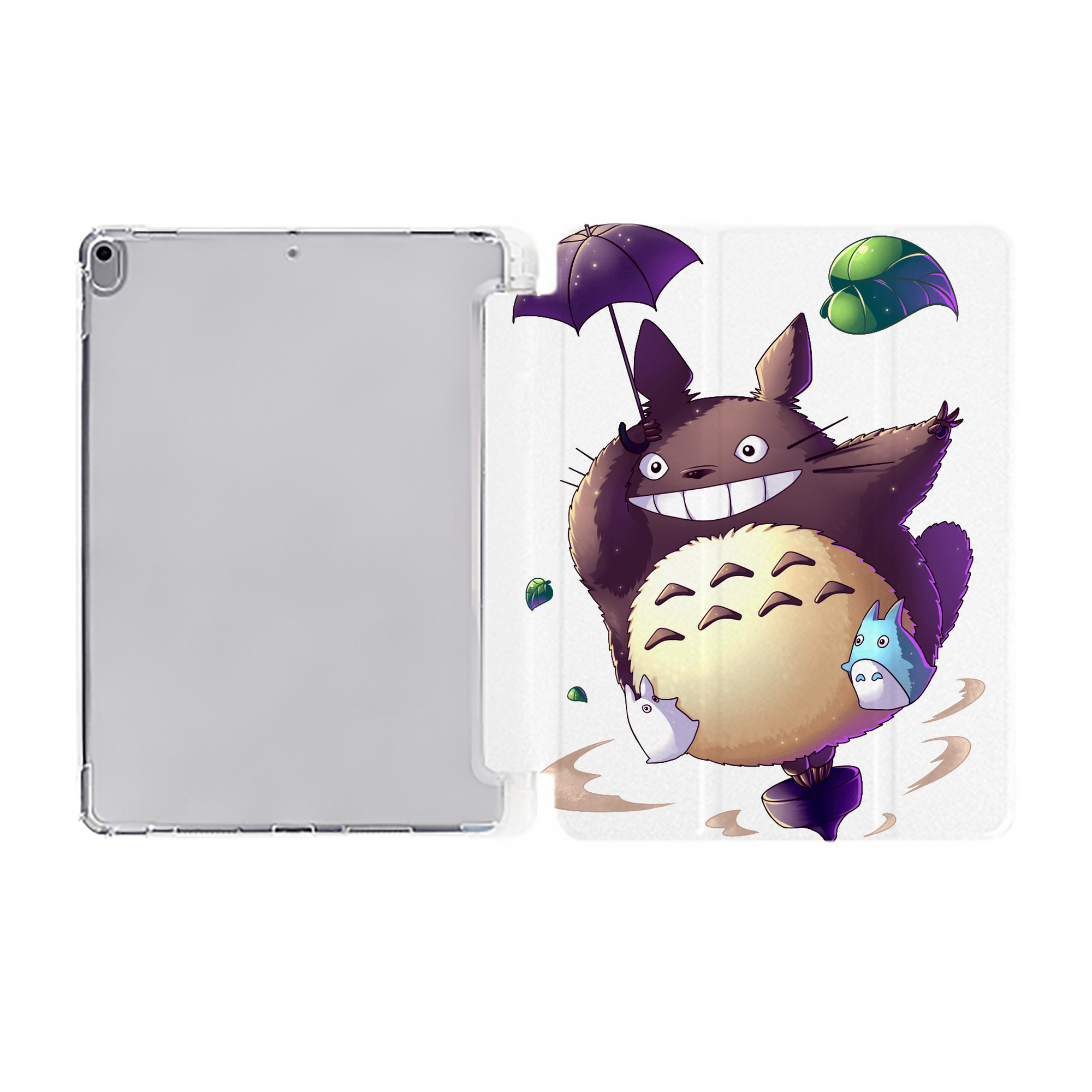 （画像用） となりのトトロ 草壁メイ 草壁サツキ My Neighbor Totoro Satsuki Kusakabe Mei Kusakabe IPad ケース ペン収納付き 三つ折りスタンド PUレザー×シリコン 対応機種9.5/10.5/10.9インチ